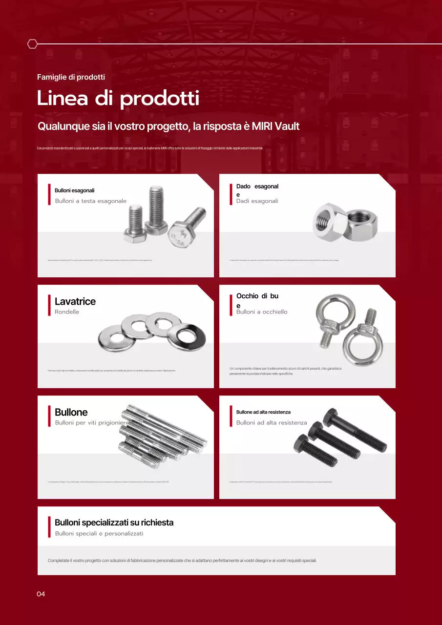 Catalogo industriale moderno rosso