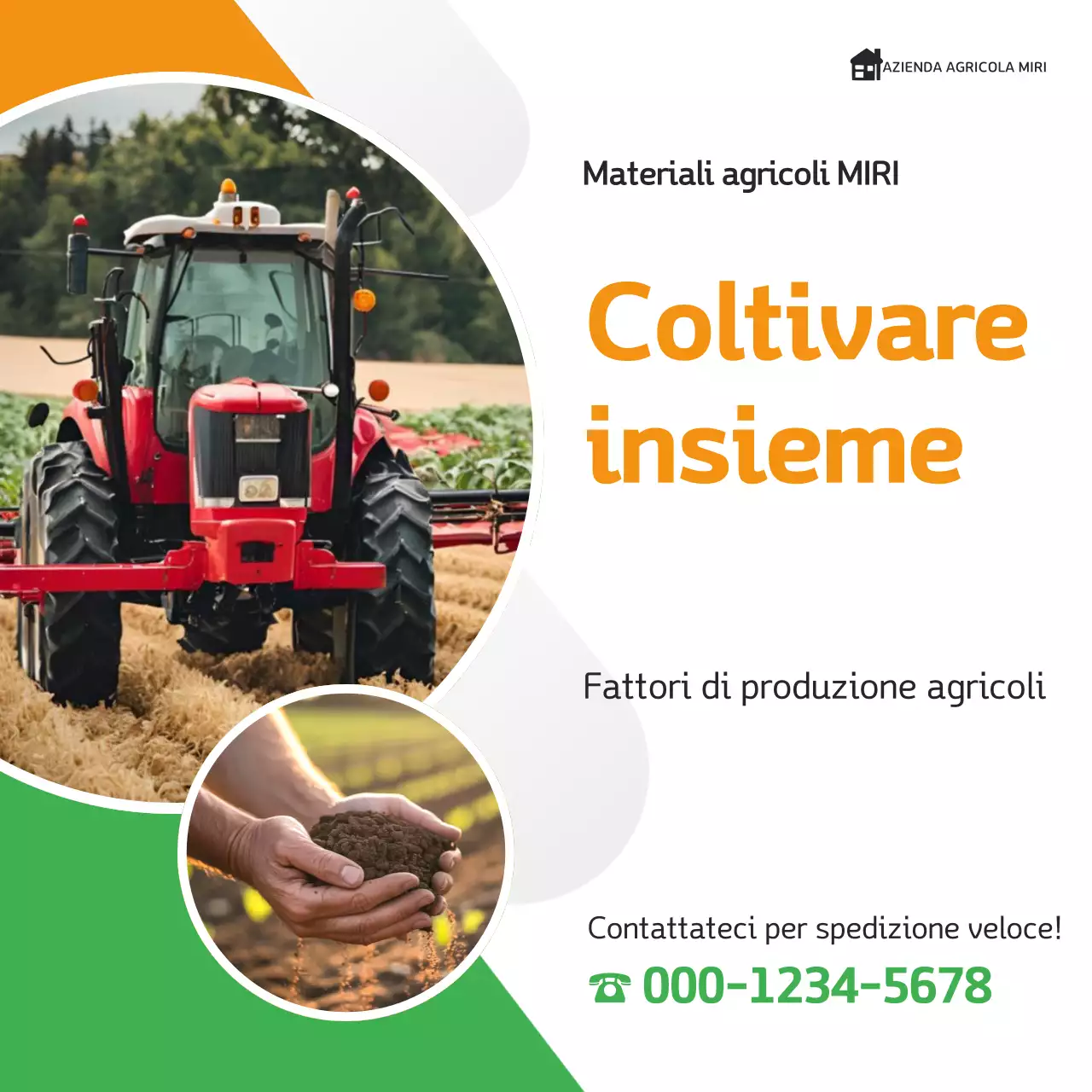 Pubblicità sull'agricoltura moderna verde