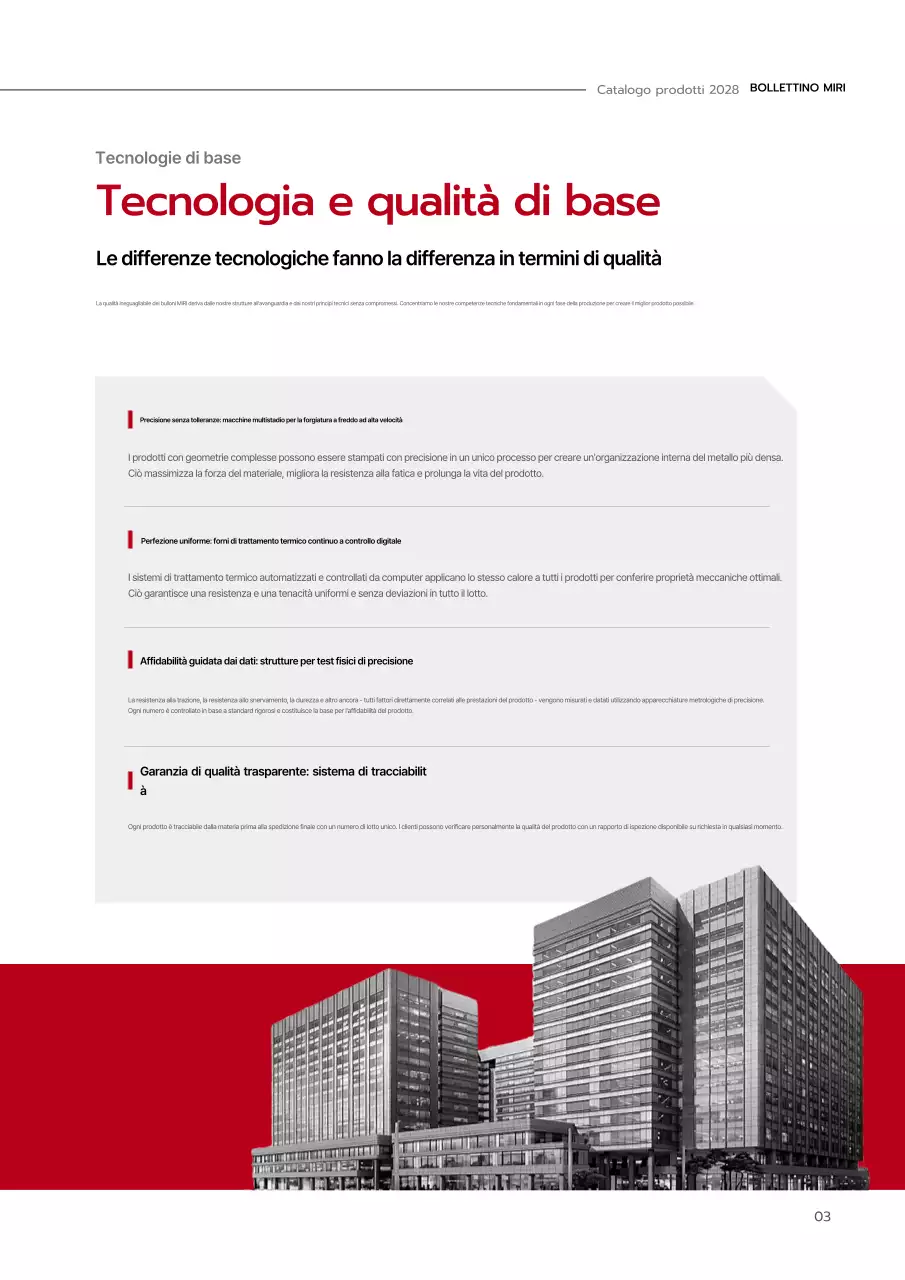 Catalogo industriale moderno rosso
