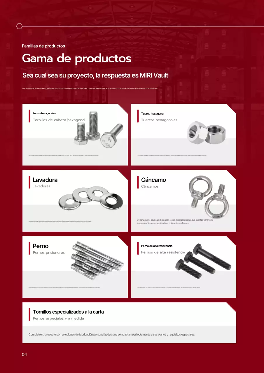 Catálogo Industrial Moderno Rojo