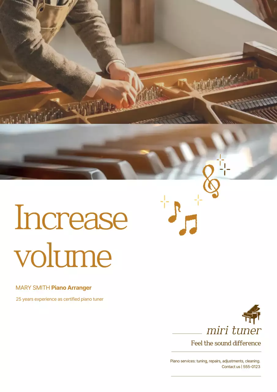 Quảng cáo âm nhạc của Brown Classic Piano Tuner