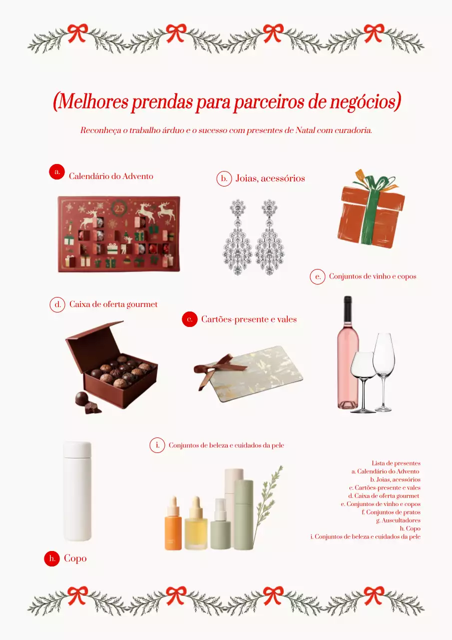 Guia de Presentes Elegantes em Vermelho