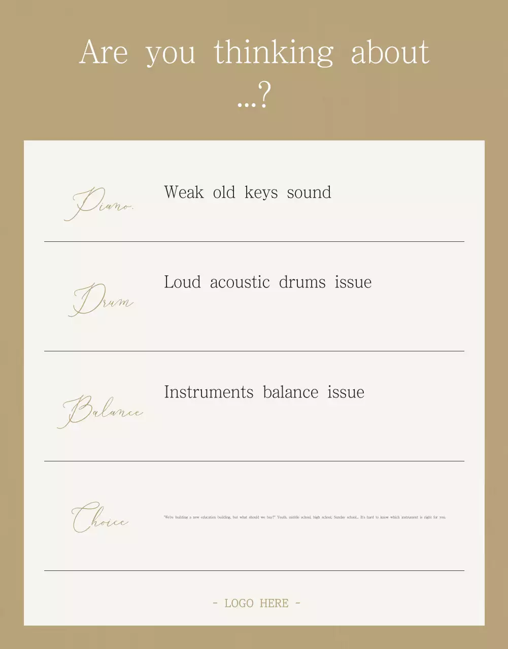 Beige Simple Worship Guide