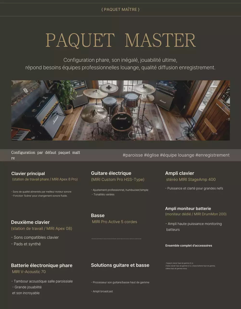 Guide de culte simple beige