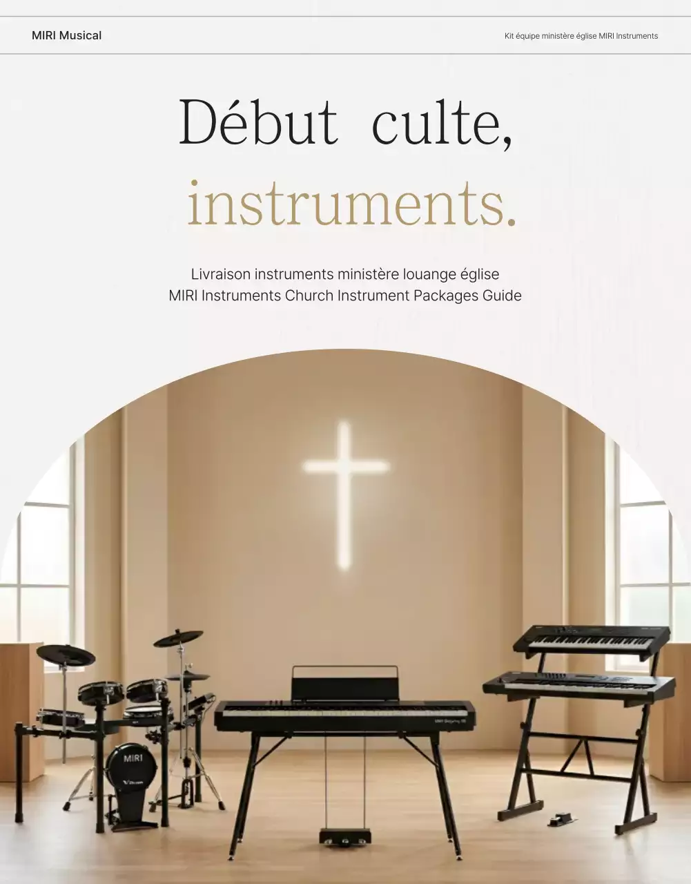 Guide de culte simple beige