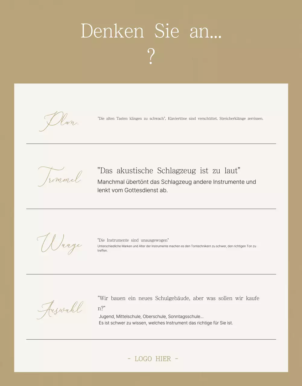 Beige Einfacher Gottesdienstführer