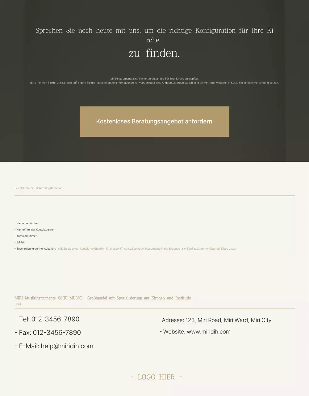 Beige Einfacher Gottesdienstführer