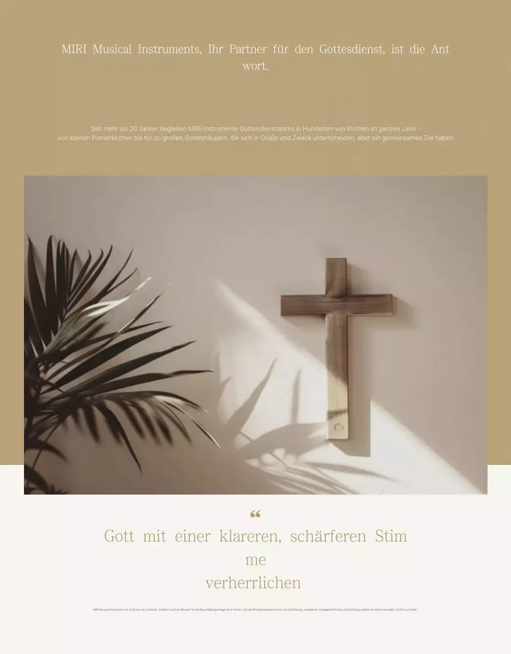 Beige Einfacher Gottesdienstführer