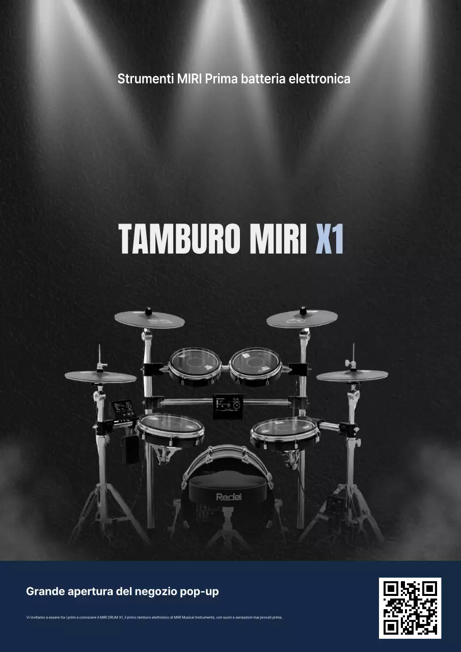 Promozione della batteria elettronica moderna grigia