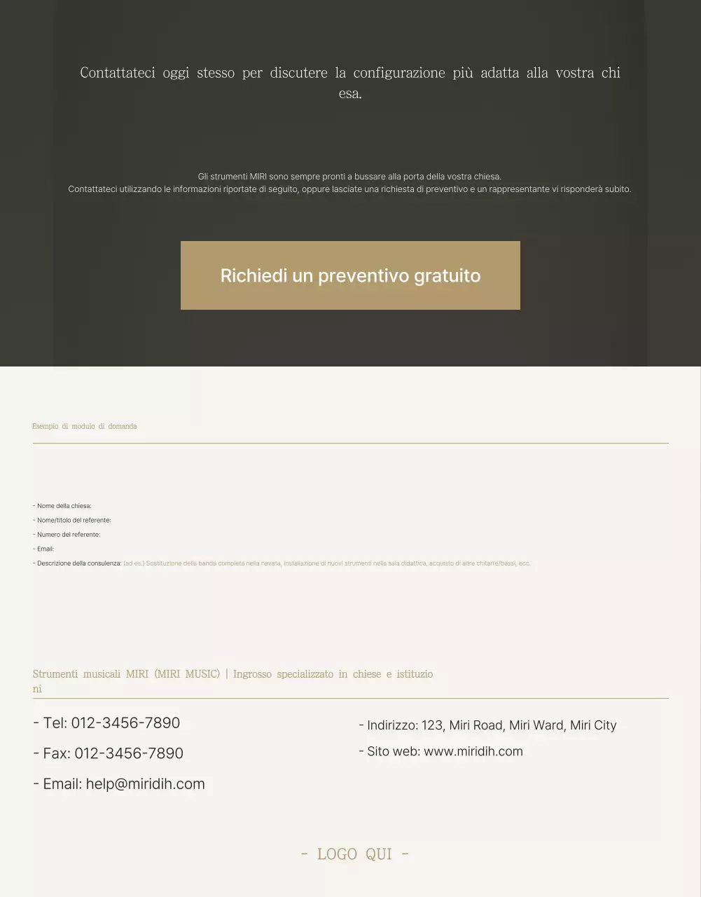 Guida al culto semplice beige