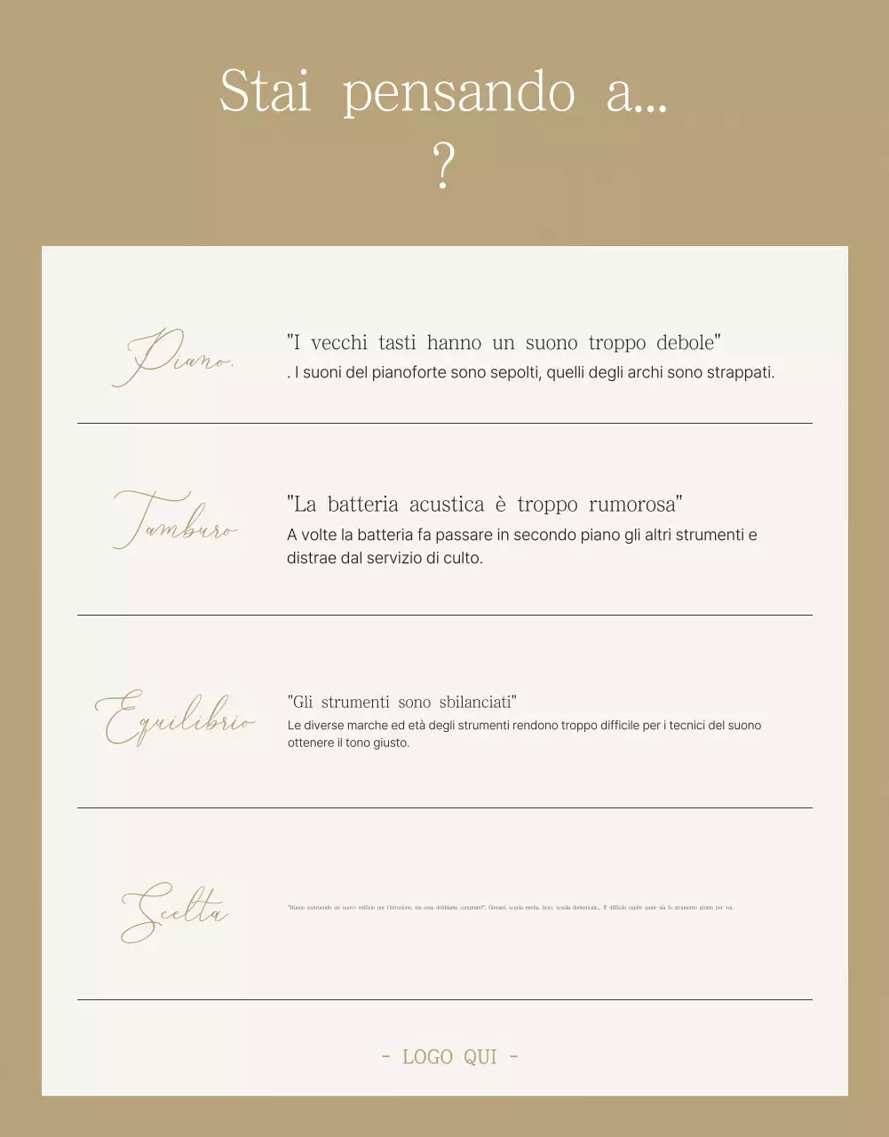 Guida al culto semplice beige