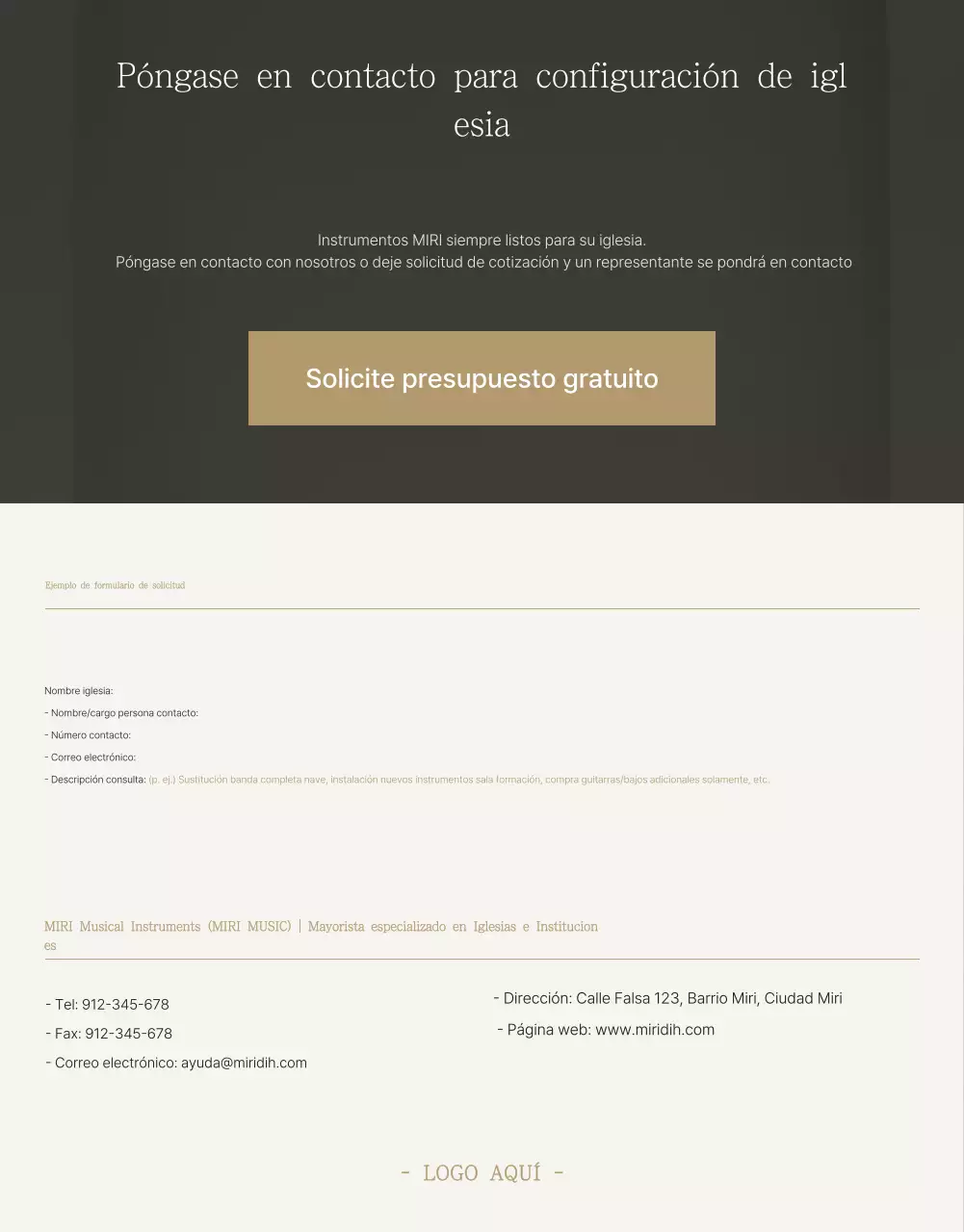 Guía de adoración sencilla en beige