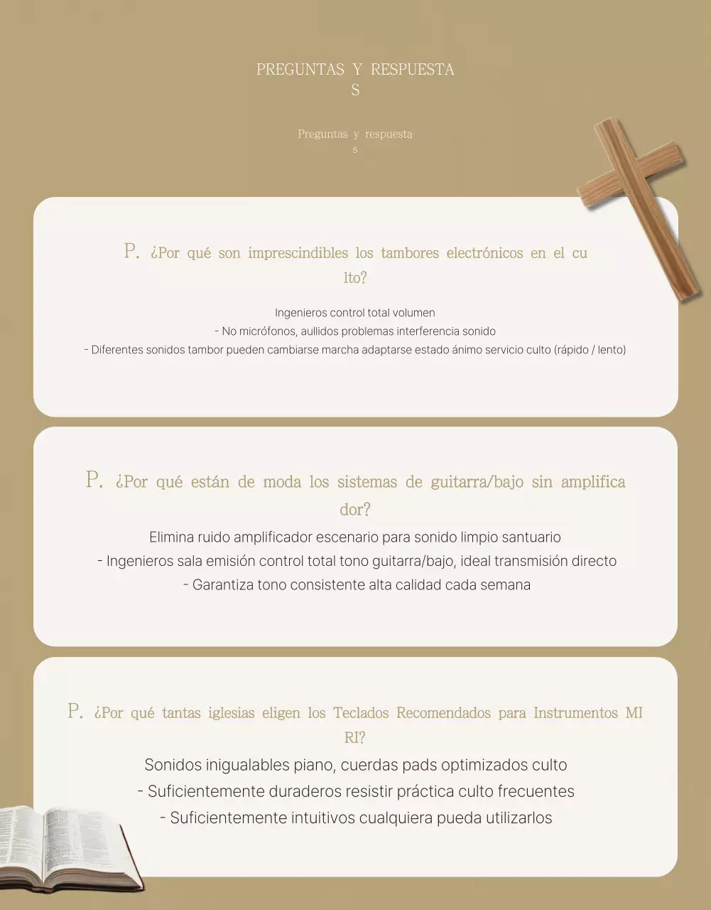 Guía de adoración sencilla en beige