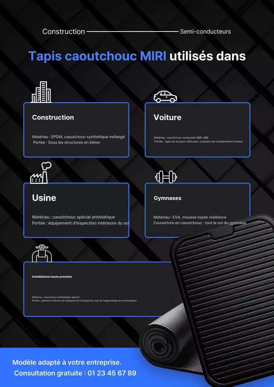 Promotion des produits industriels modernes noirs