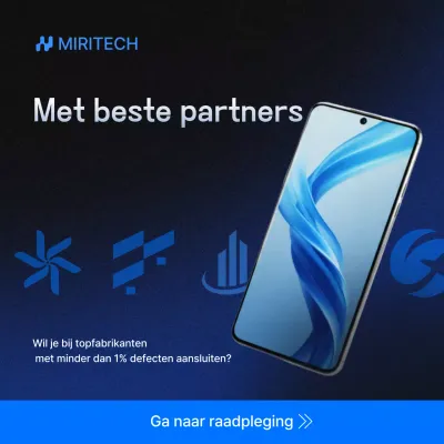 Blauwe moderne technologie-advertentie