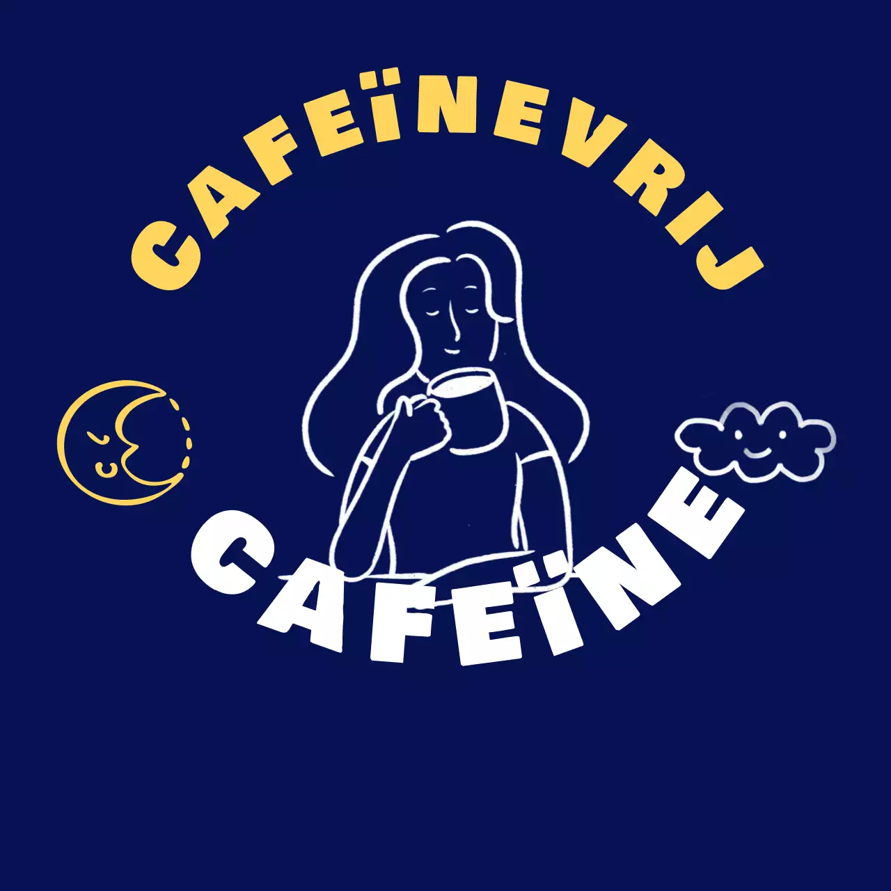 Marineblauwe simpele drankadvertentie