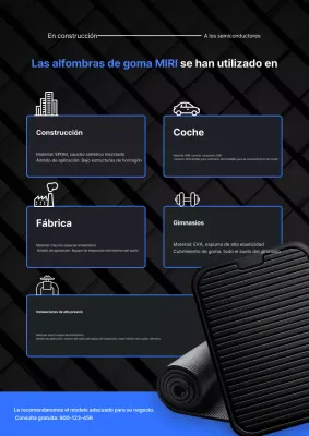 Promoción de productos industriales modernos negros