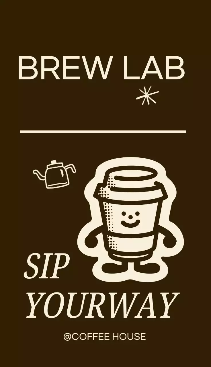 Iklan Kafe Vintage Coklat