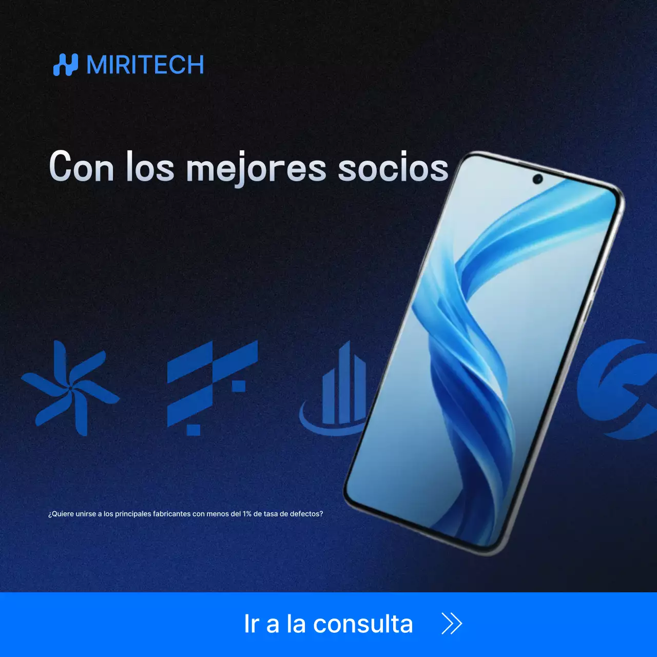 Anuncio de tecnología moderna azul