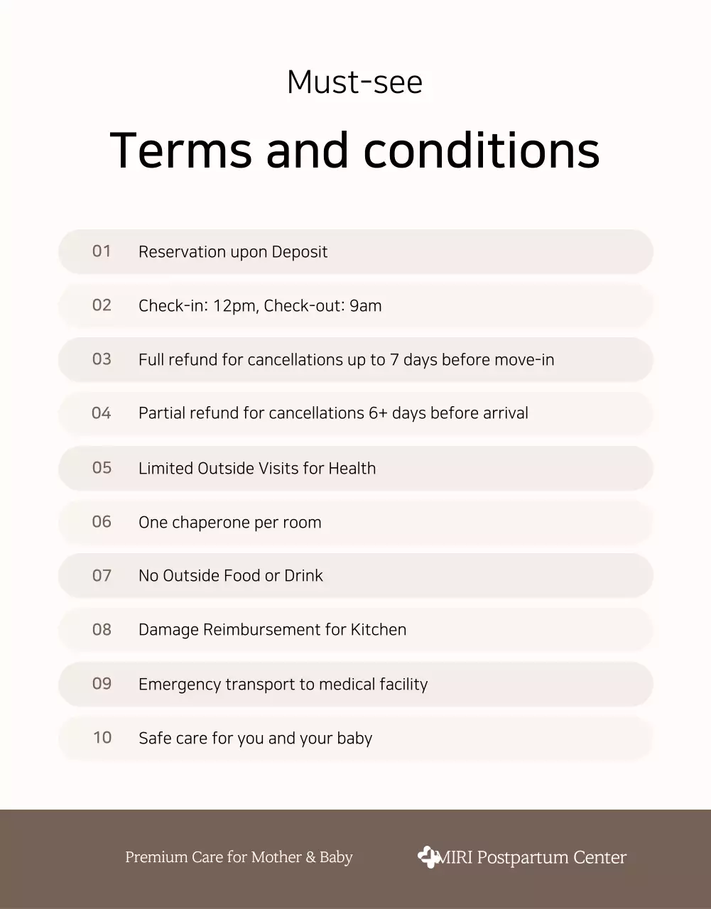 Beige Simple Postpartum Care Center Promotion