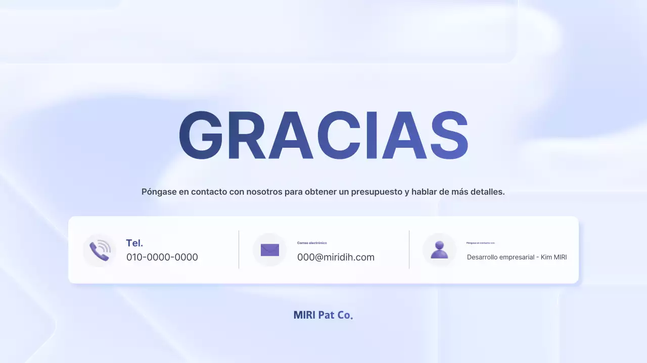 Propuesta de colaboración moderna en azul cielo