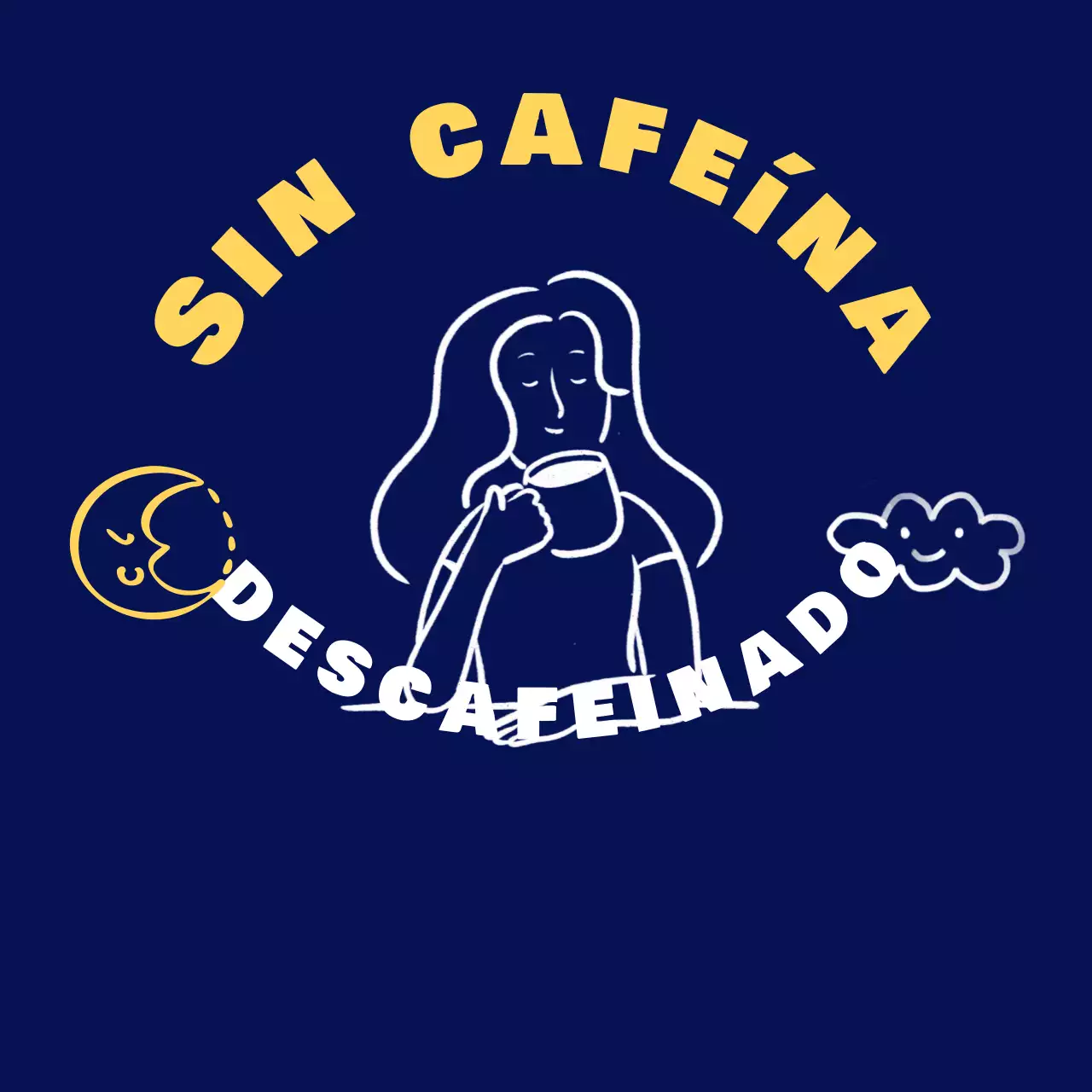 Anuncio de bebida sencilla azul marino