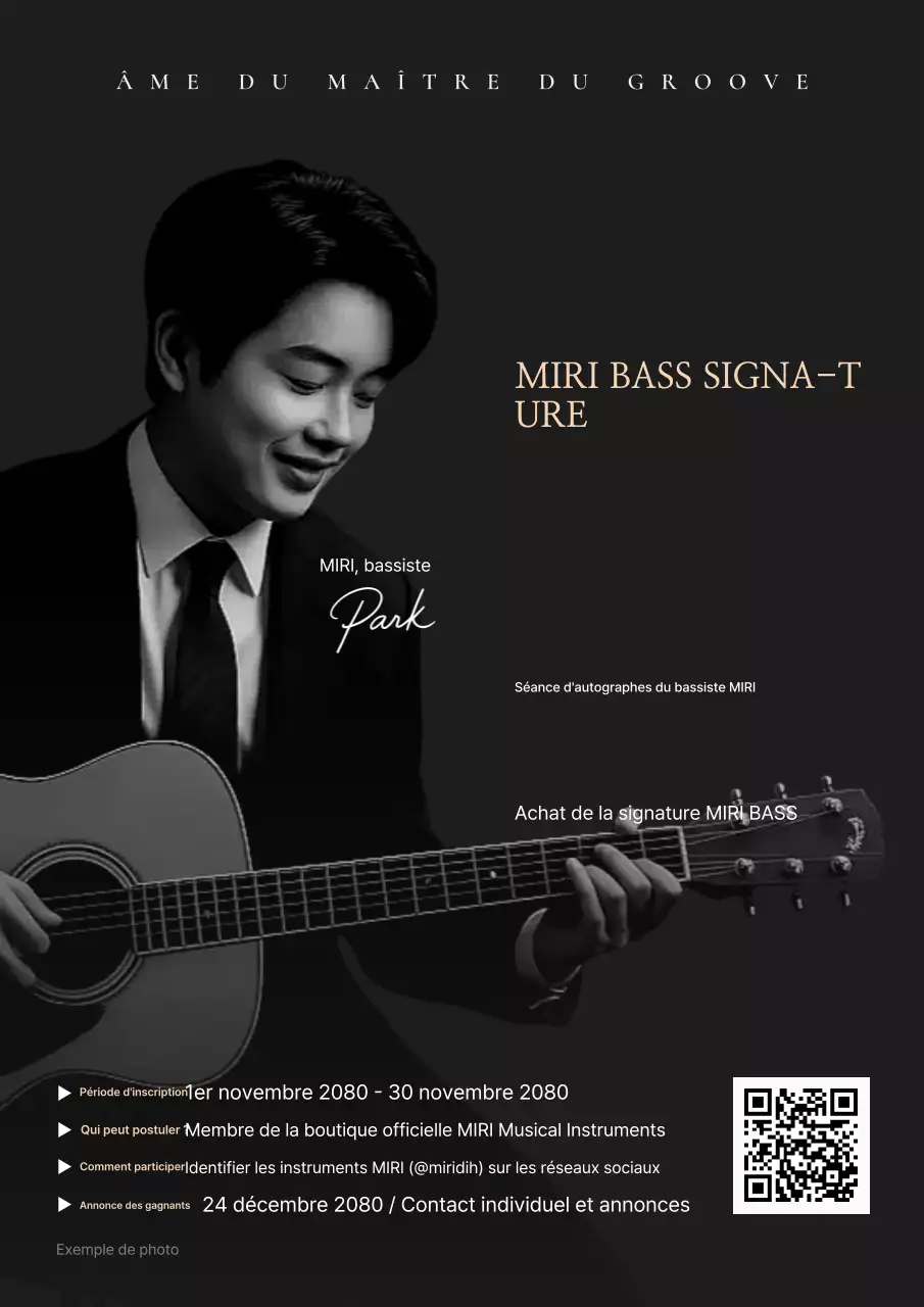 Événement de musique classique en noir et blanc