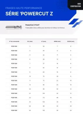 Manuel du catalogue d'outils modernes bleus