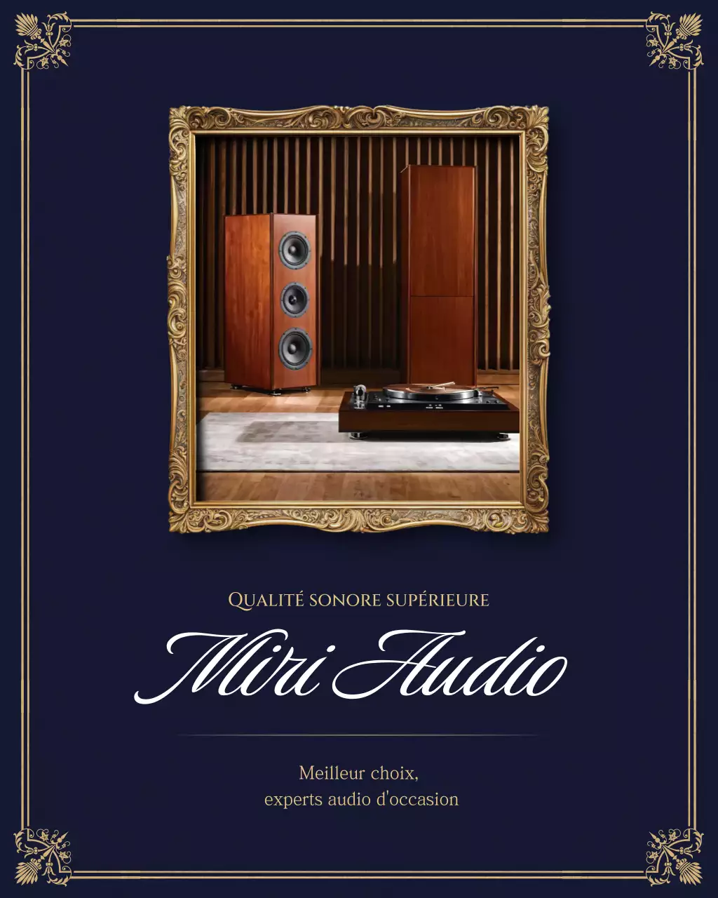 Publicité audio classique noire