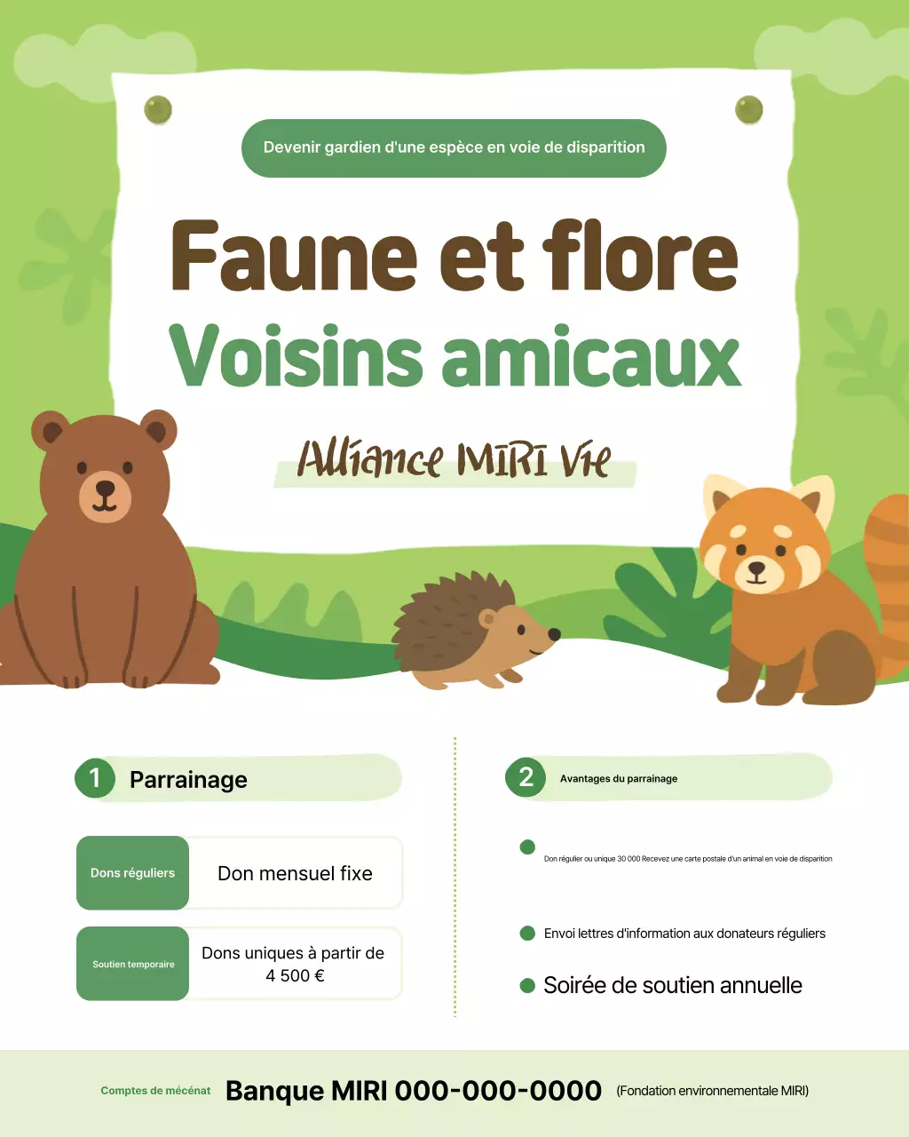 Campagne verte et mignonne pour la protection des animaux