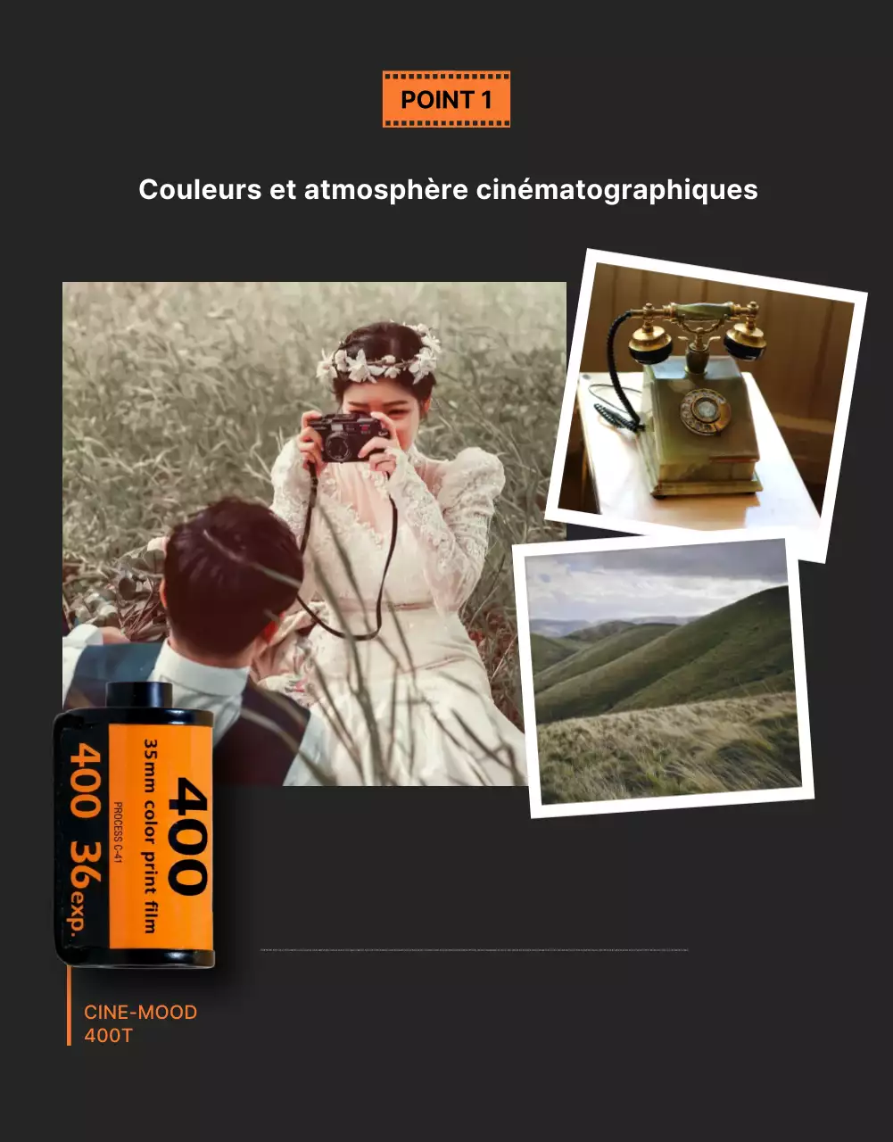 Publicité pour appareil photo moderne Orange