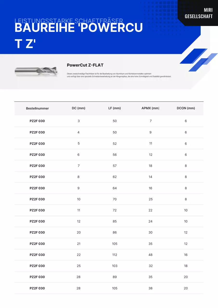 Blue Modern Tool Kataloghandbuch