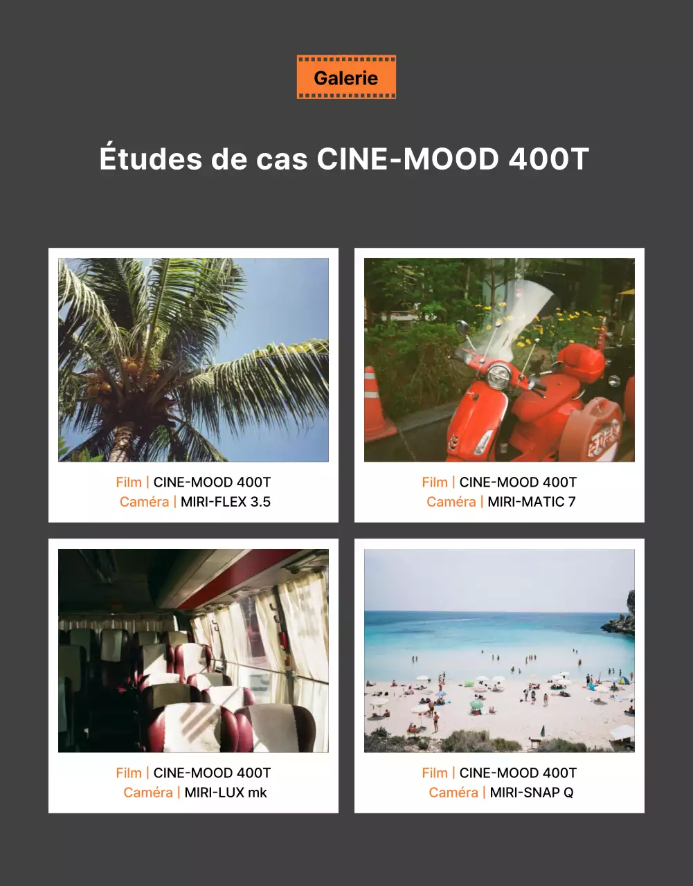 Publicité pour appareil photo moderne Orange