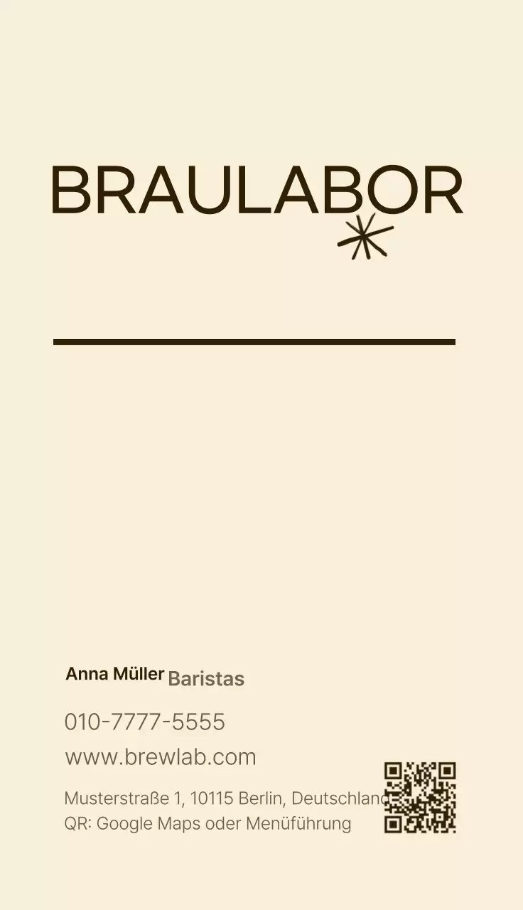 Werbung für ein braunes Vintage-Café