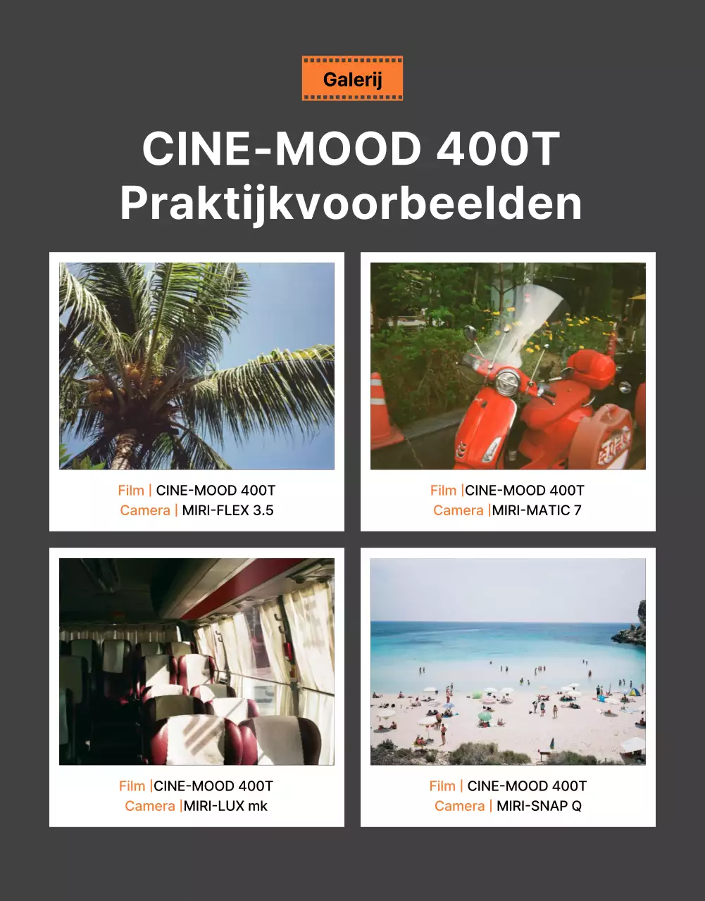 Oranje moderne camera-advertentie