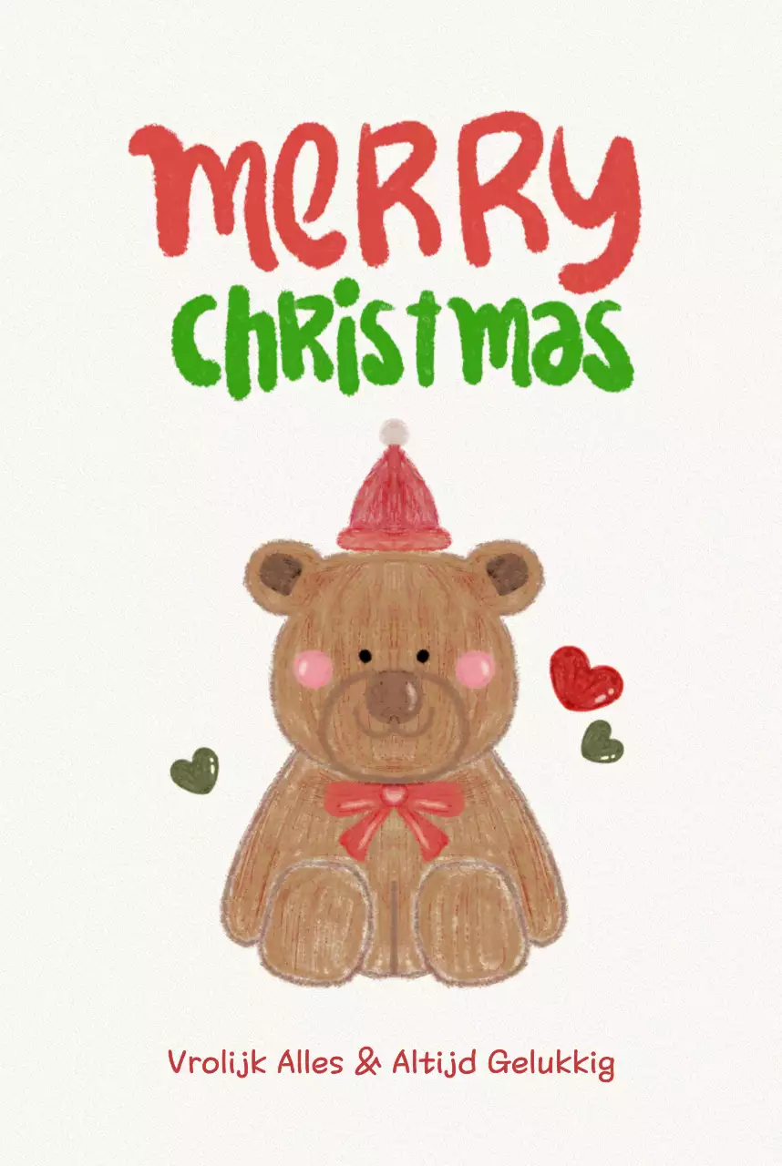 Groene schattige kerstkaart