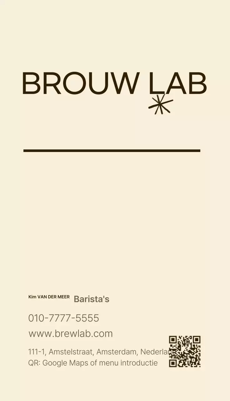 Bruine Vintage Café Advertentie