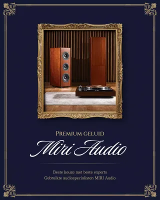 Zwarte klassieke audioadvertentie