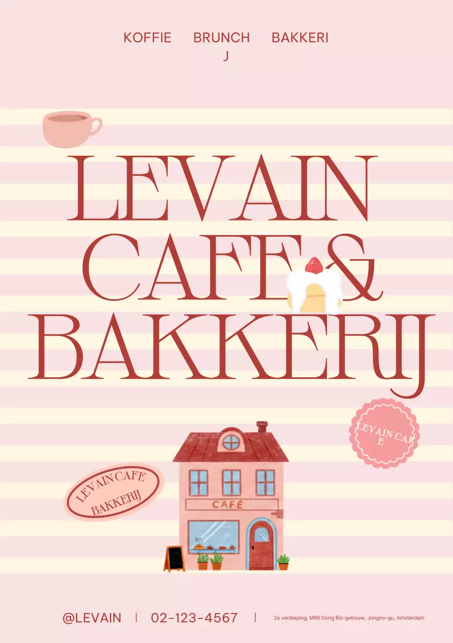 Pink Simple Cafe Promotie