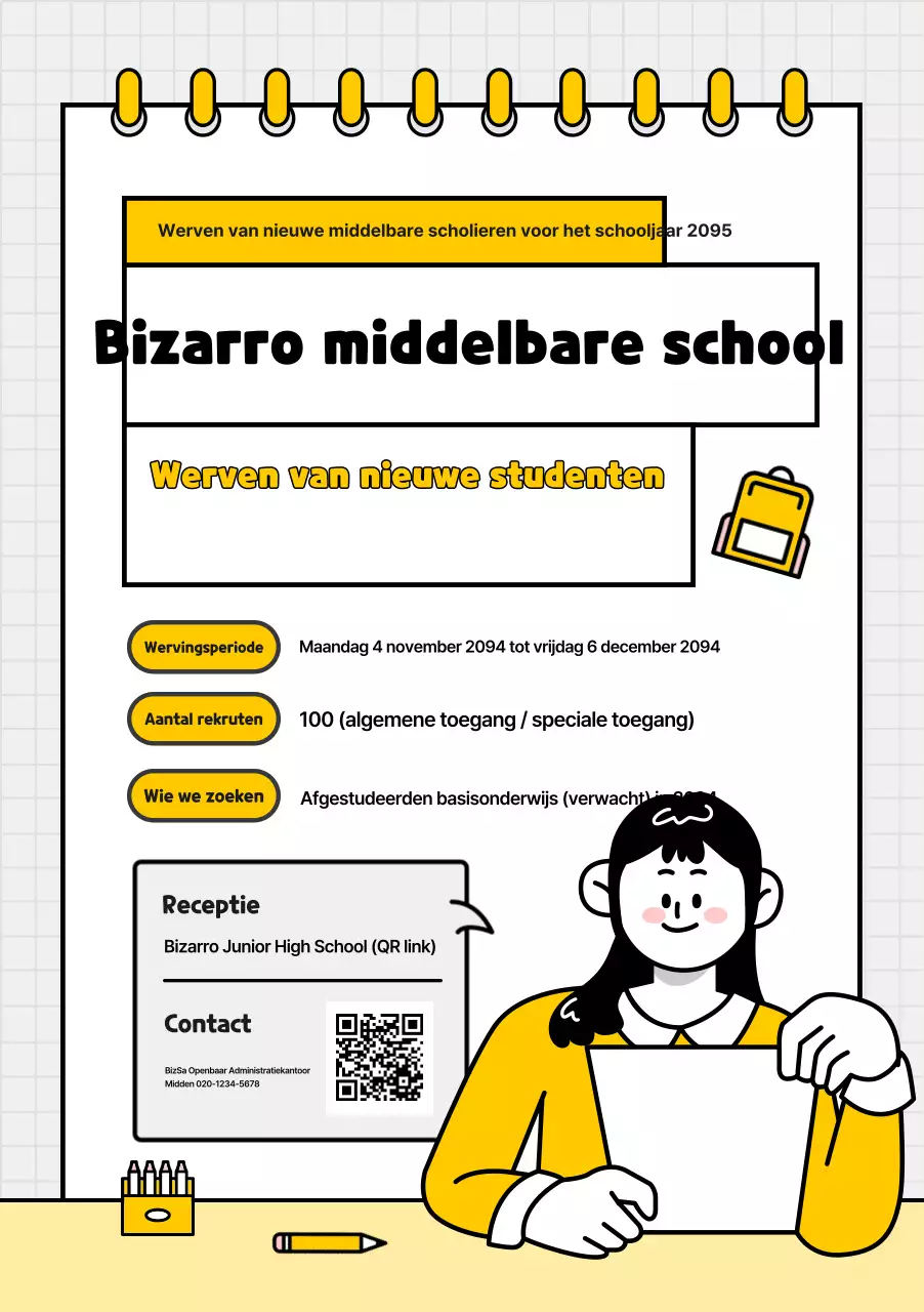 Werving Yellow Simple Middle School