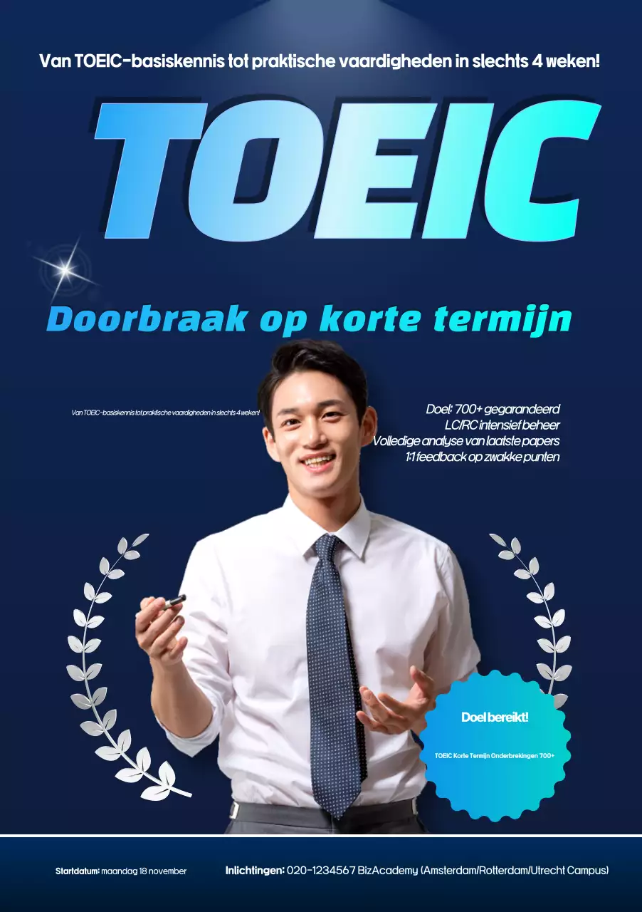 Blauwe Moderne Engelse Onderwijspromotie