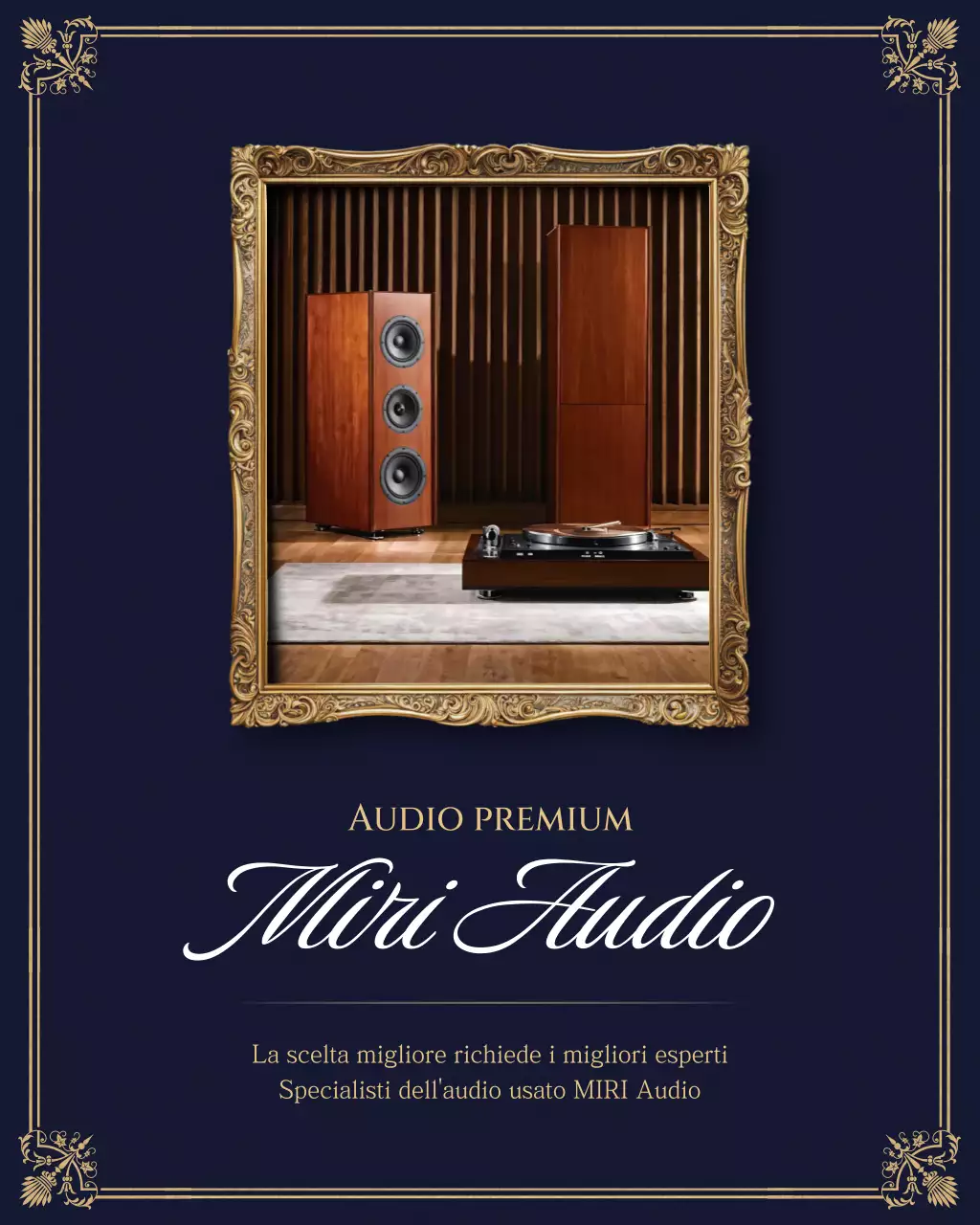 Pubblicità audio classica nera