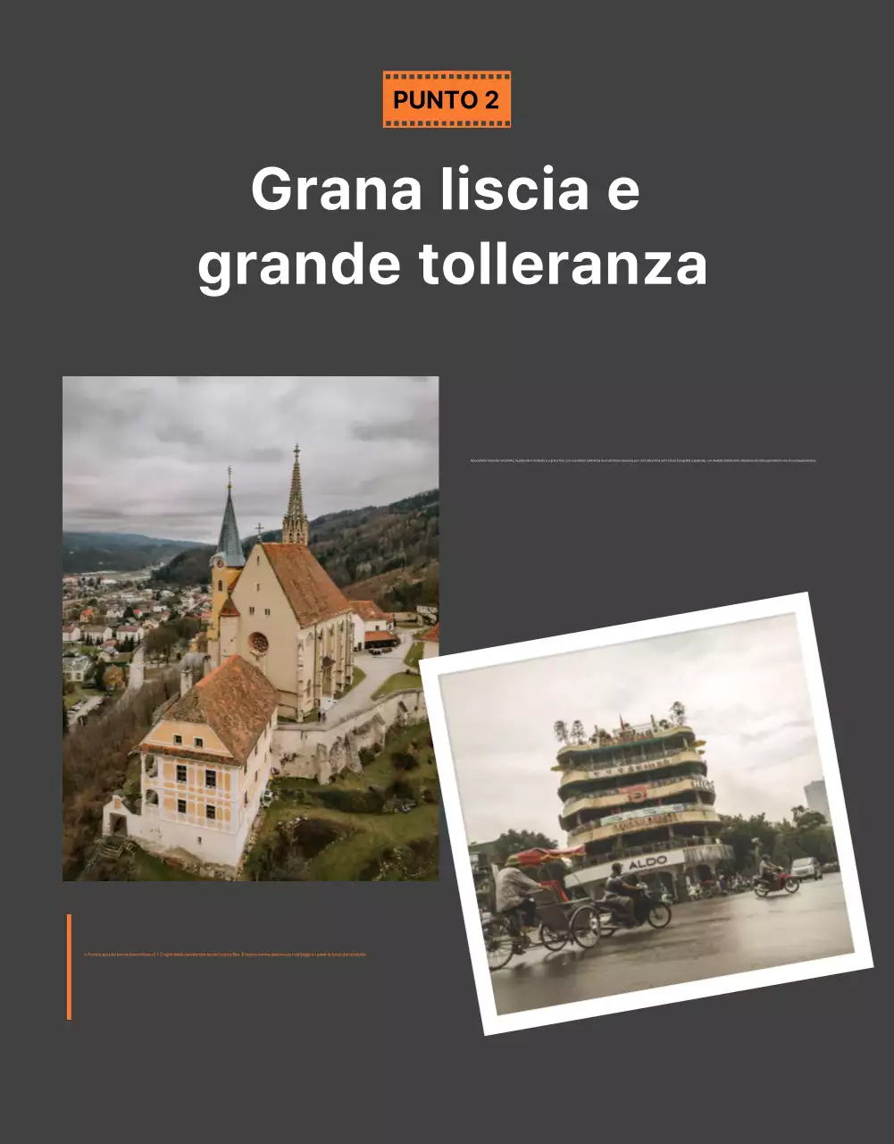 Pubblicità della macchina fotografica moderna arancione