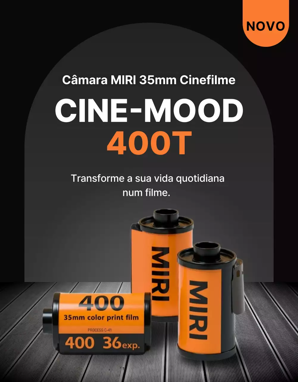 Anúncio da câmera Orange Modern