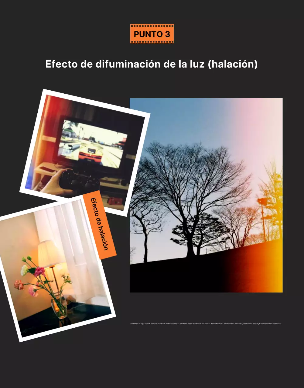 Anuncio de cámara moderna naranja