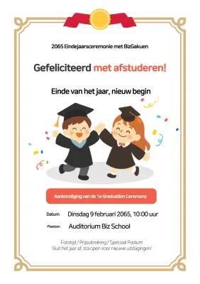Beige Baby Diploma-uitreiking