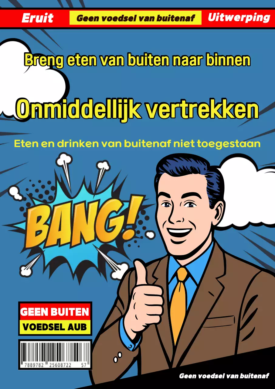 Waarschuwingsbericht voor blauwe pop-art