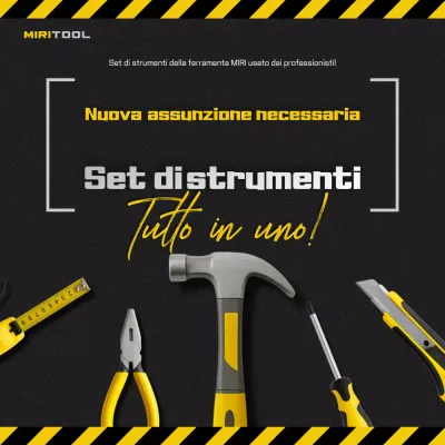 Pubblicità di utensili moderni neri