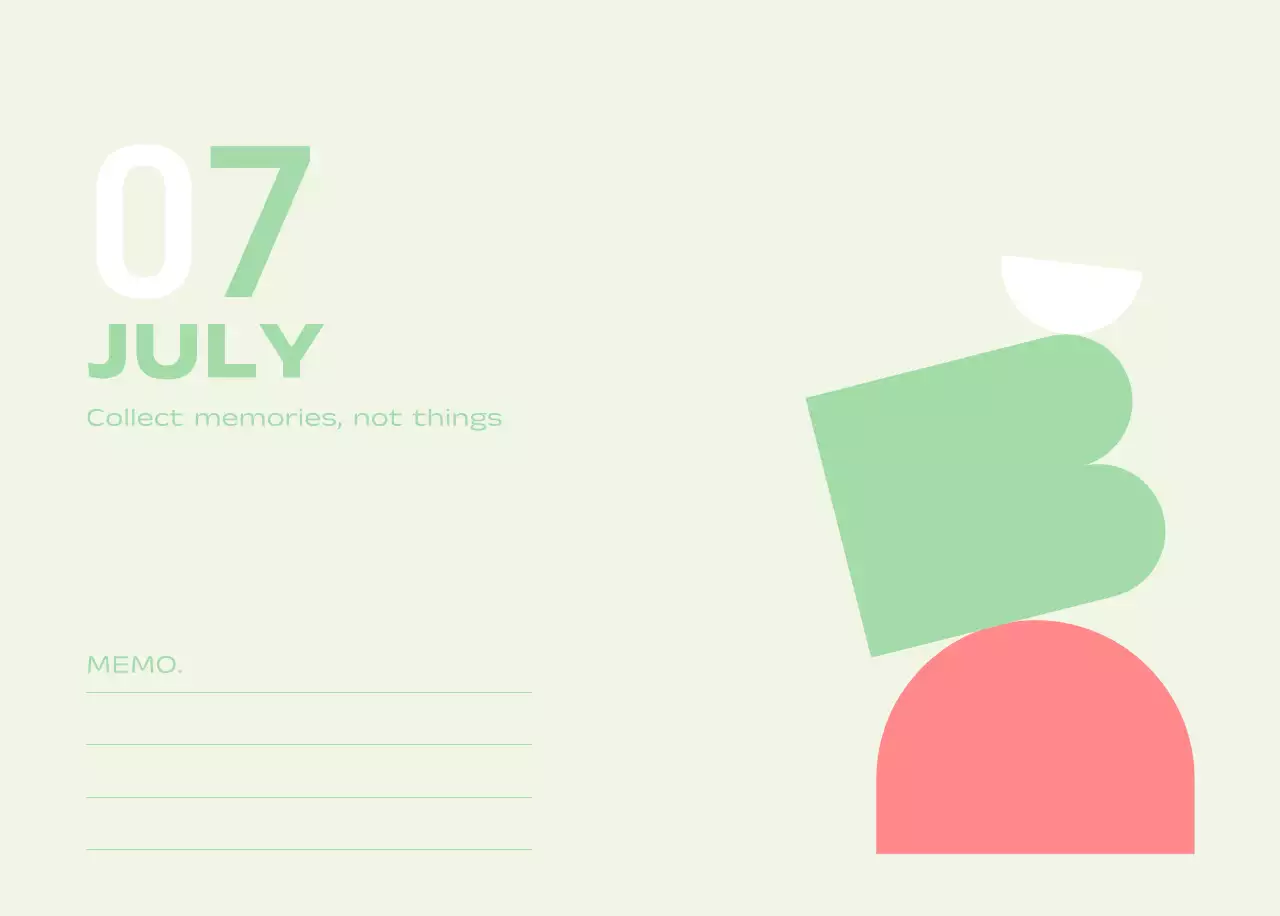 연보라 미니멀 캘린더 달력