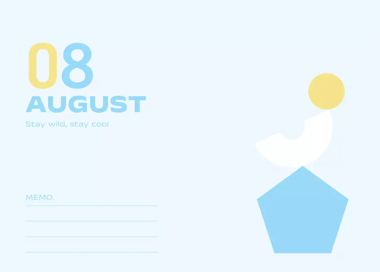 연보라 미니멀 캘린더 달력